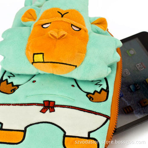 2014 New Hot Cartoon Design Soft Fuzz Carrying Bag for iPad Mini